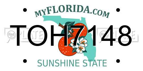 TOH7148 Florida License Plate