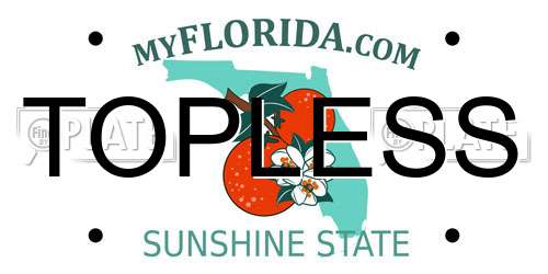 TOPLESS Florida License Plate
