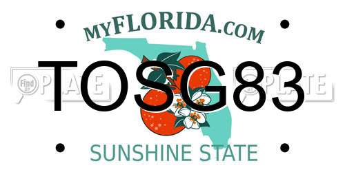 TOSG83 Florida License Plate