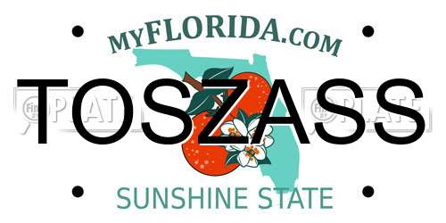 TOSZASS Florida License Plate