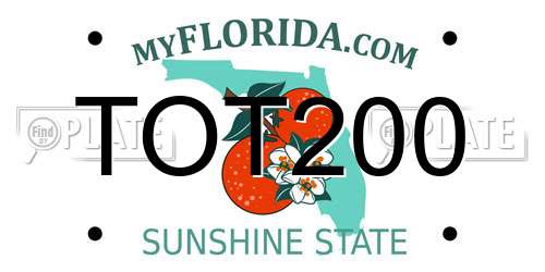 TOT200 Florida License Plate