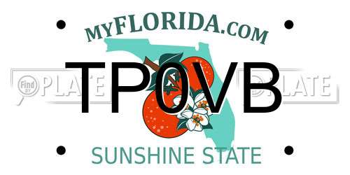TP0VB Florida License Plate