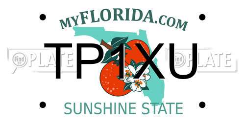 TP1XU Florida License Plate