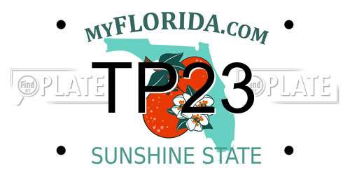 TP23 Florida License Plate