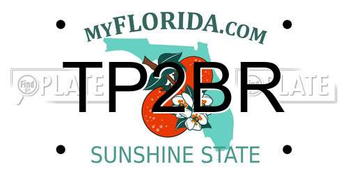 TP2BR Florida License Plate