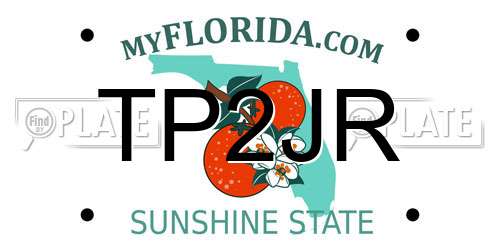 TP2JR Florida License Plate