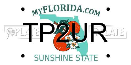 TP2UR Florida License Plate