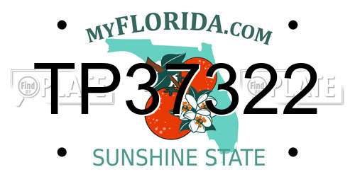 TP37322 Florida License Plate