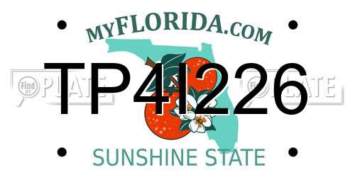 TP4I226 Florida License Plate