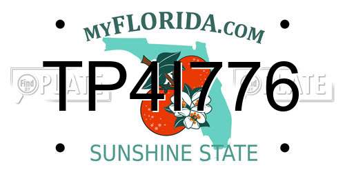 TP4I776 Florida License Plate