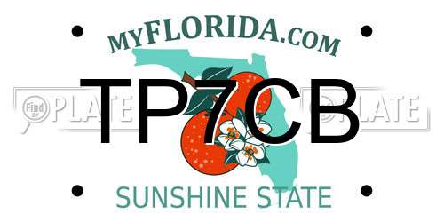 TP7CB Florida License Plate