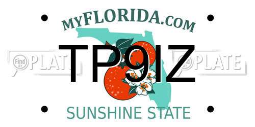 TP9IZ Florida License Plate