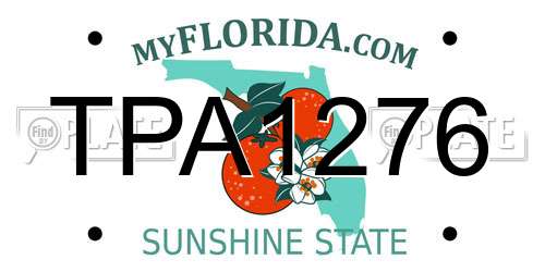 TPA1276 Florida License Plate