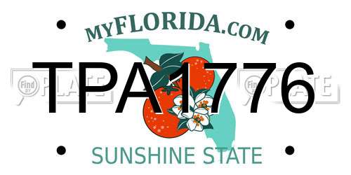 TPA1776 Florida License Plate