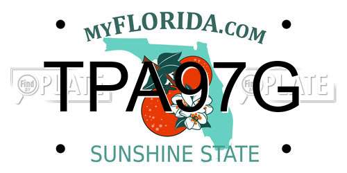 TPA97G Florida License Plate