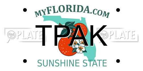 TPAK Florida License Plate