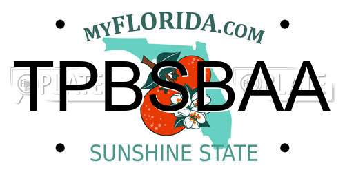 TPBSBAA Florida License Plate
