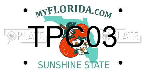 TPC03 Florida License Plate