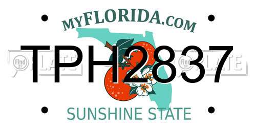 TPH2837 Florida License Plate