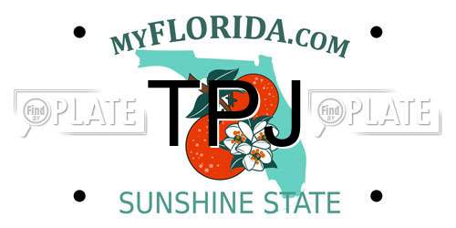 TPJ Florida License Plate