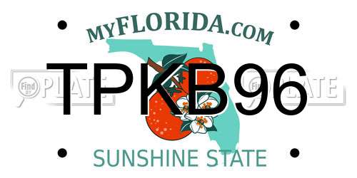TPKB96 Florida License Plate