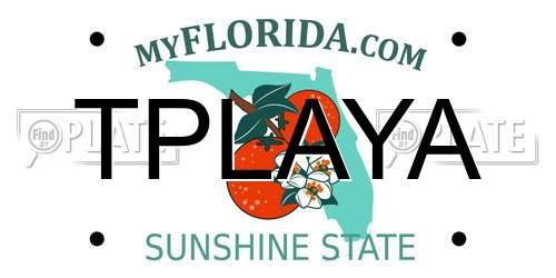 TPLAYA Florida License Plate