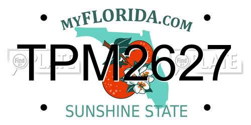 TPM2627 Florida License Plate