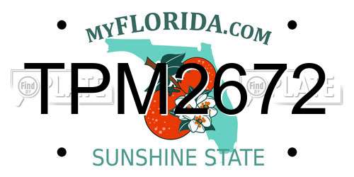 TPM2672 Florida License Plate