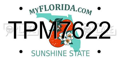 TPM7622 Florida License Plate