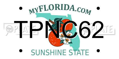 TPNC62 Florida License Plate