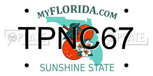 TPNC67 Florida License Plate