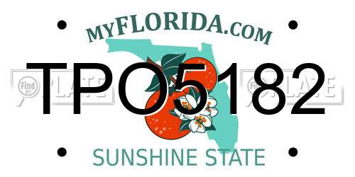 TPO5182 Florida License Plate