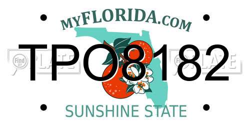 TPO8182 Florida License Plate