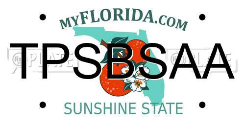 TPSBSAA Florida License Plate