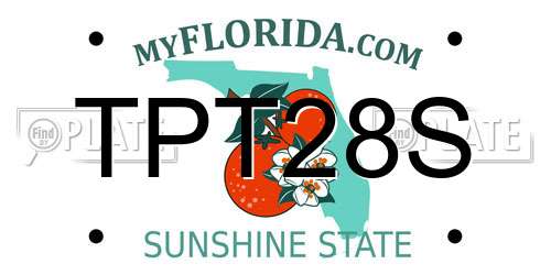 TPT28S Florida License Plate