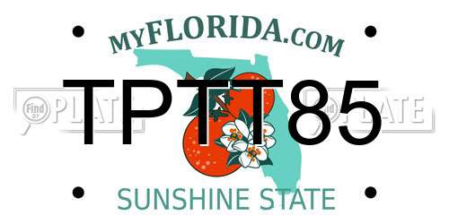 TPTT85 Florida License Plate