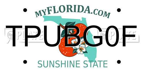 TPUBG0F Florida License Plate