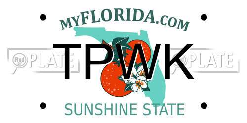 TPWK Florida License Plate