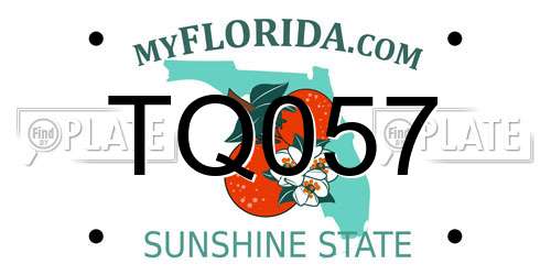 TQ057 Florida License Plate