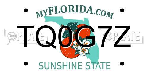 TQ0G7Z Florida License Plate