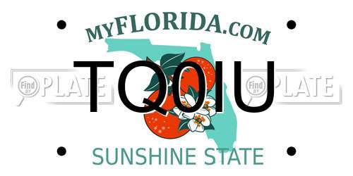 TQ0IU Florida License Plate