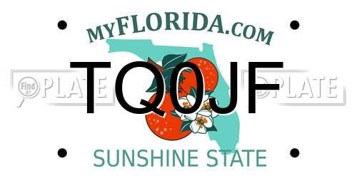 TQ0JF Florida License Plate