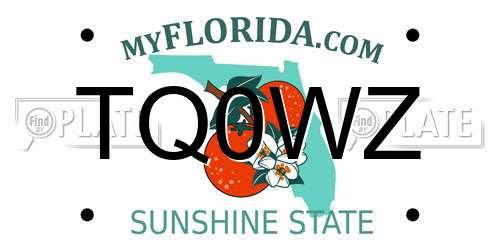 TQ0WZ Florida License Plate