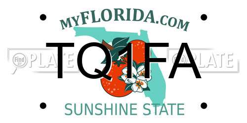 TQ1FA Florida License Plate