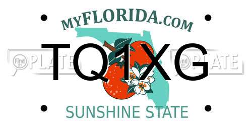 TQ1XG Florida License Plate