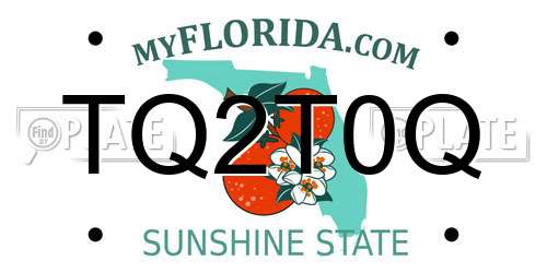 TQ2T0Q Florida License Plate