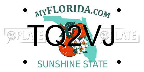 TQ2VJ Florida License Plate