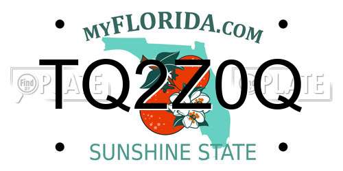TQ2Z0Q Florida License Plate