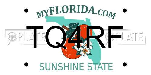 TQ4RF Florida License Plate