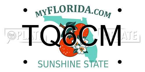 TQ6CM Florida License Plate